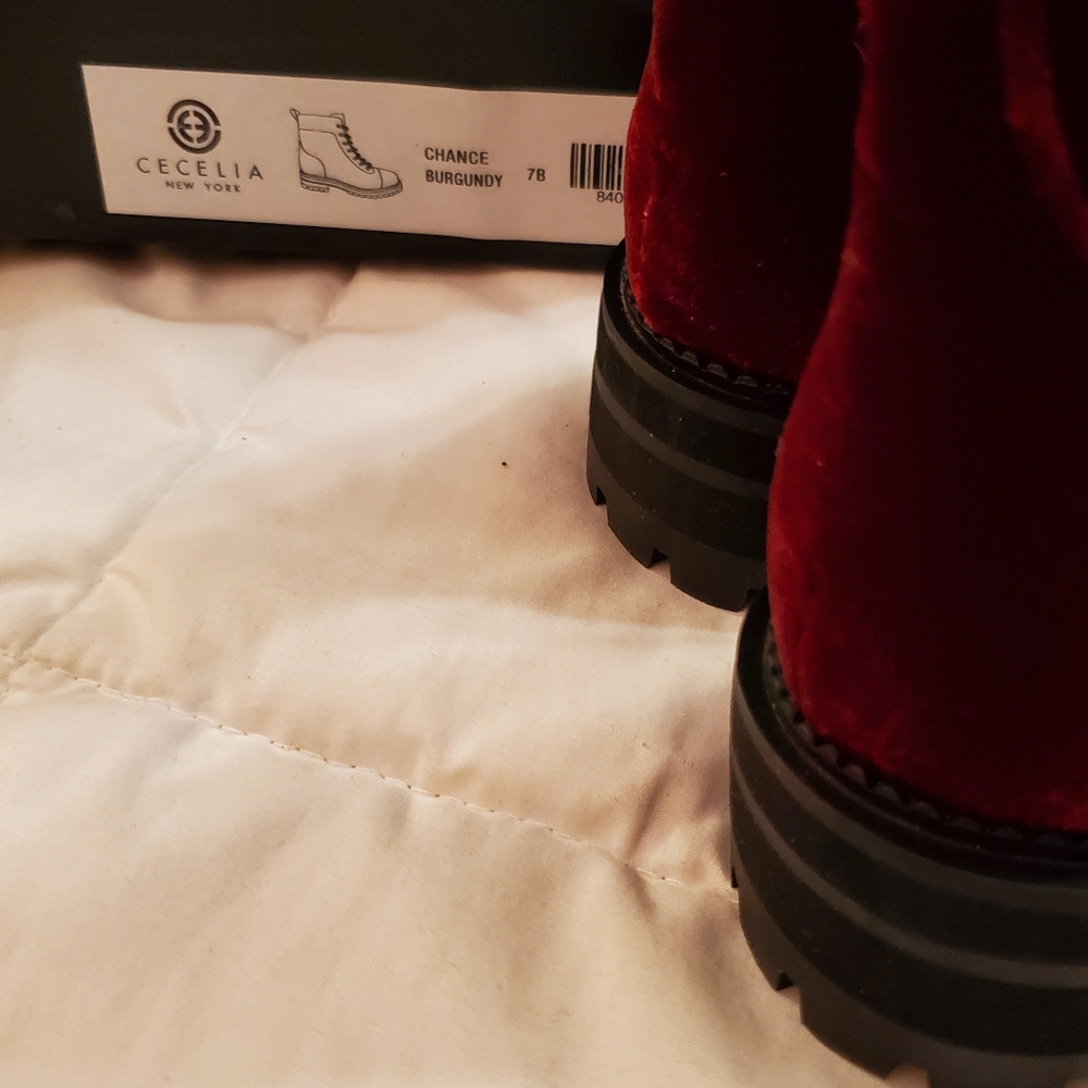 Anthropologie Cecelia New York Chance Hiker Boots - burgandy - Picture 8 of 9